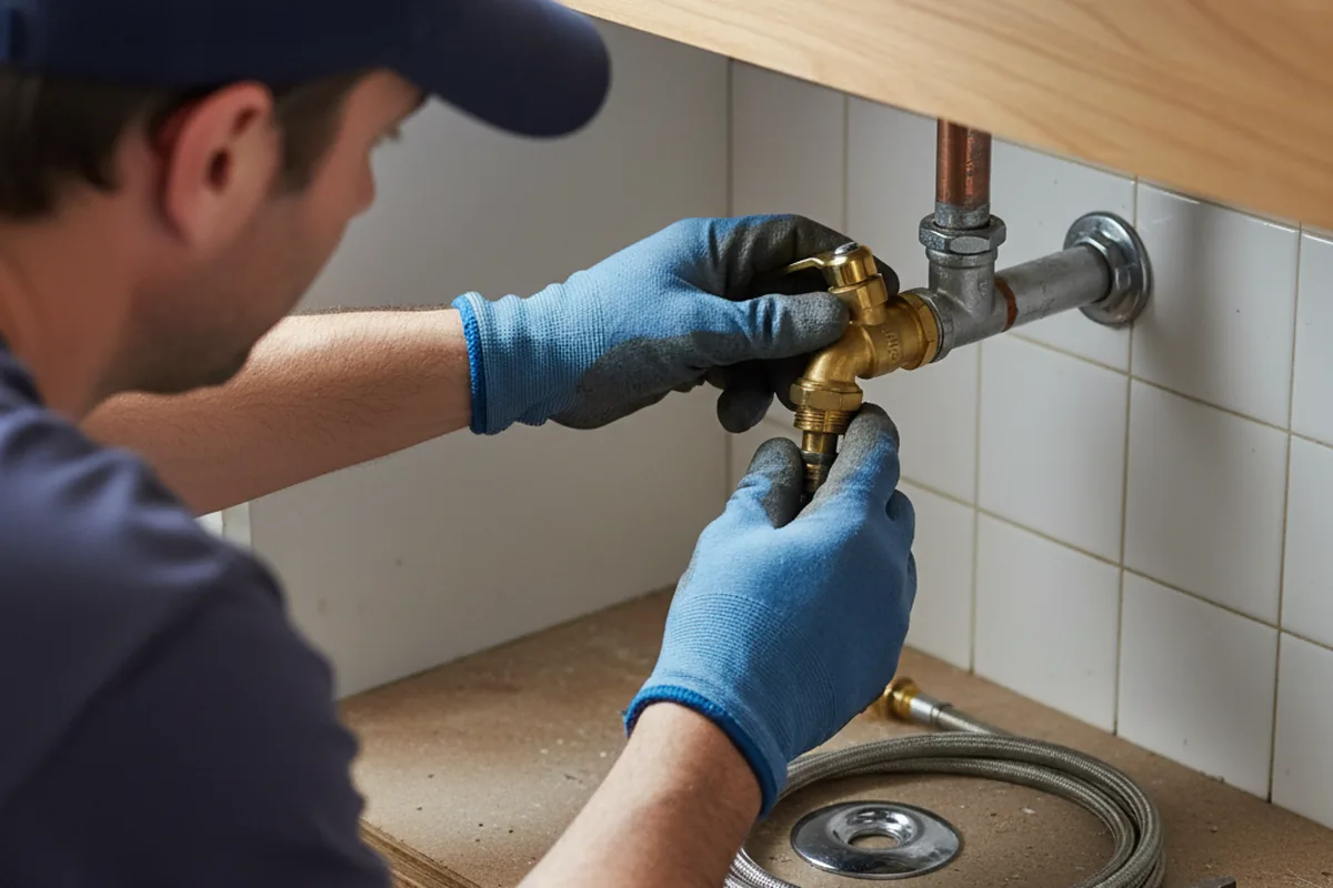 Shutoff valve and fitting work during Emergency Plumbing in Fairfax